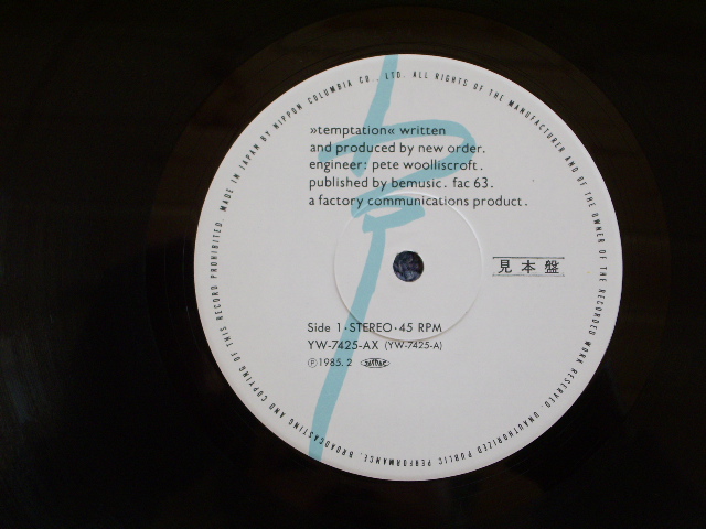 Photo: NEW ORDER - TEMPTATION /  1985 JAPAN PROMO 12inch w/OBI 