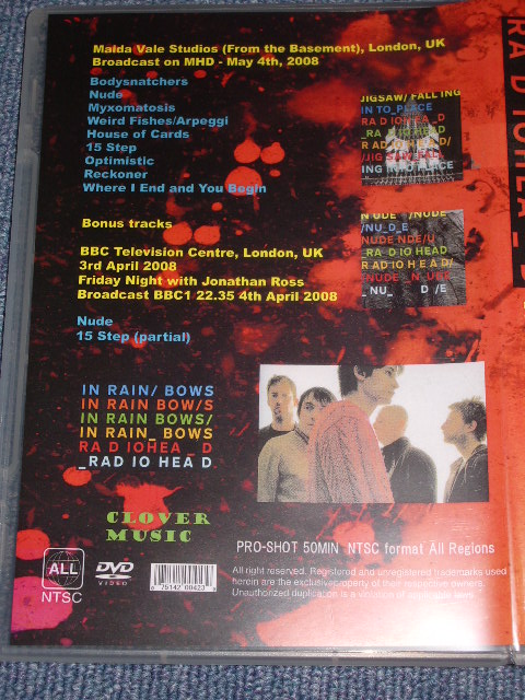 Photo: RA D IOHEA - D(RADIOHEAD) - BASEMENT CAMERA  / BRAND NEW COLLECTORS DVD