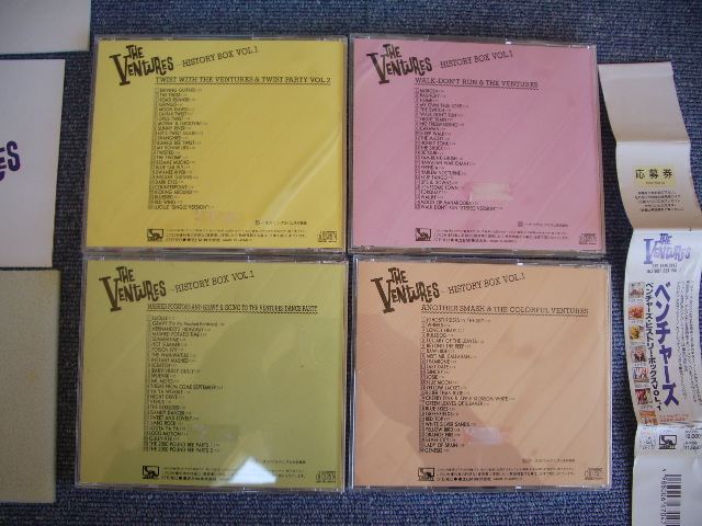 Photo: THE VENTURES - THE VENTURES HISTORY BOX VOL.1  / 1992 JAPAN ORIGINAL PROMO USED 4 CD BOXSET  With OBI 