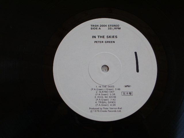 Photo: PETER GREEN - IN THE SKIES  / 1979 JAPAN WHITE LABEL PROMO LP w/OBI 