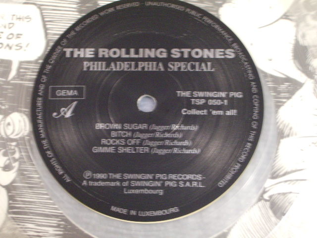 Photo: ROLLING STONES -  PHILADELPHIA SPECIAL  / 1990 BOOT 2LP CLEAR WAX VINYL 