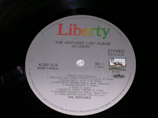 Photo: THE VENTURES - LAST ALBUM ON LIBERTY   / 1982 JAPAN ORIGINAL used  LP With OBI 