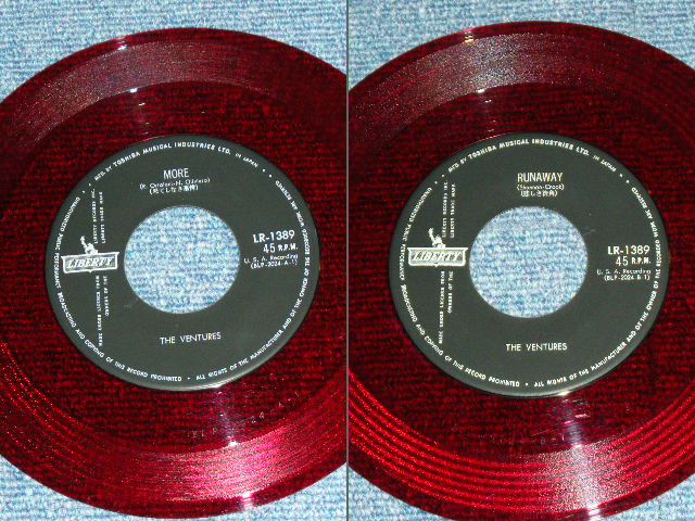 Photo: THE VENTURES  - MORE  ( Small 370 Yen Mark :Ex++/MINT-  ) / 1965 JAPAN REISSUE RED WAX VINYL  Used 7" Single 