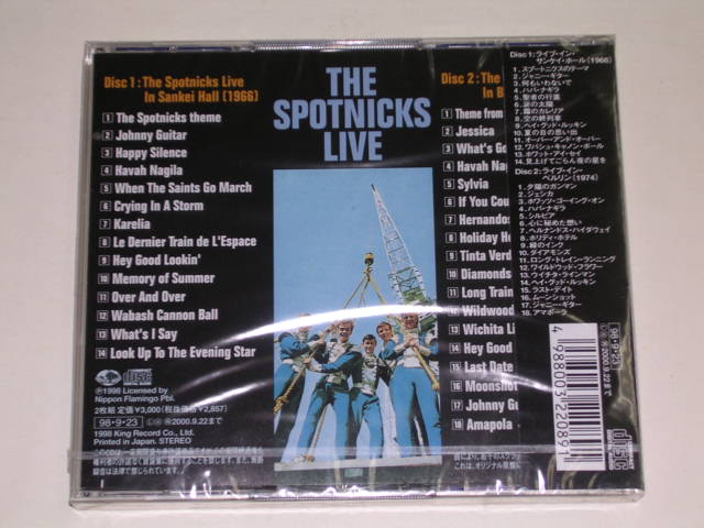 Photo: THE SPOTNICKS - LIVE IN JAPAN & BERLIN   / 1998 JAPAN SEALED 2-CD With OBI 