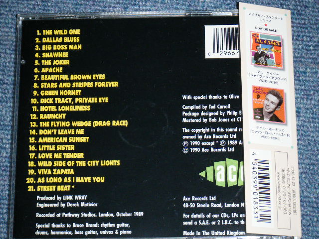 Photo: LINK WRAY - APACHE/WILD SIDE OF THE CITY LIGHTS   / 1990 UK ORIGINAL CD With 2002 JAPAN  ORIGINAL OBI & LINNER Used CD 