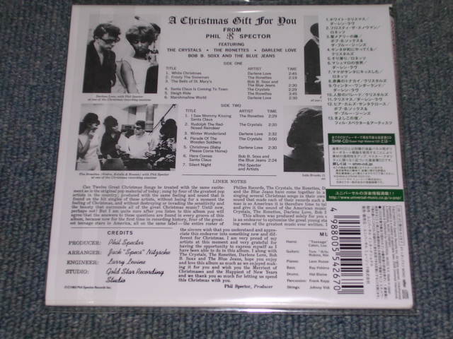 Photo: VA - A CHRISTMAS GIFT FOR YOU From Phil Spector ( Mini-LP CD/ PAPER SLEEVE ) / 2008 JAPAN Sealed CD  OUT-OF-PRINT niw...