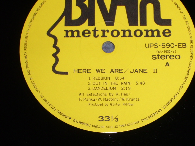 Photo: JANE - II / 1970s JAPAN  ORIGINAL LP 
