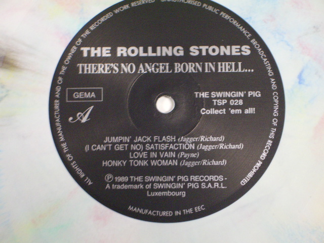 Photo: ROLLING STONES -  THERE'S NO ANGEL BORN IN HELL / 1989 BOOT LP MARBLE WAX VINYL 