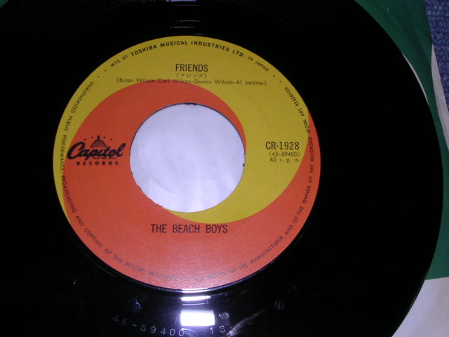 Photo: THE BEACH BOYS - FRIENDS . / 1960s JAPAN ORIGINAL used 7"Single