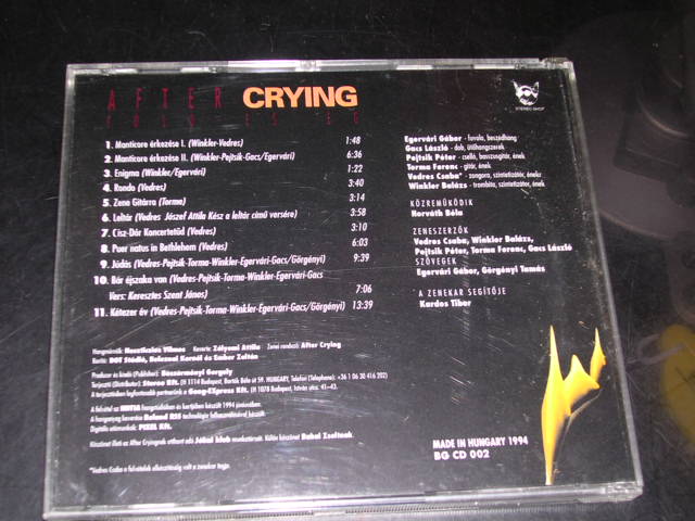 Photo: AFTER CRYING - FOLD ES EG / 1996 used CD With OBI ( HUNGARY PRESS+ JAPAN OBI&LINNER )