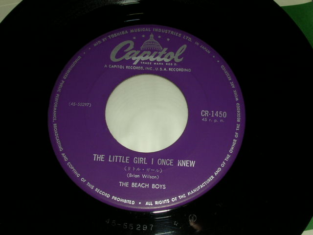 Photo: THE BEACH BOYS - THE LITTLE GIRL I ONCE KNEW    / 1960s JAPAN ORIGINAL used 7"Single