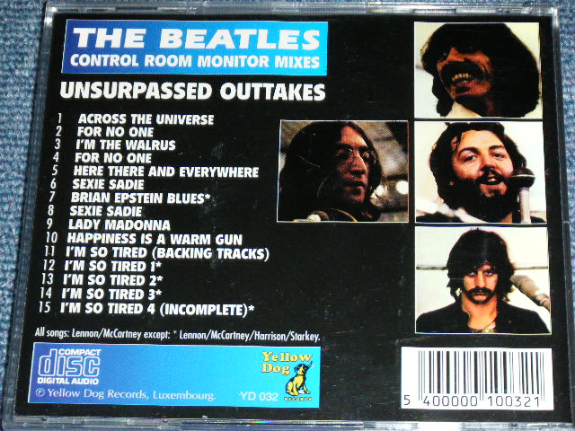 Photo: THE BEATLES - UNSURPASSED OUTTAKES : CONTROL ROOM MONITOR MIXES   / 1993 HUNGARY Used COLLECTOR'S CD 