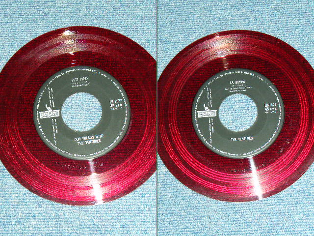 Photo: DON WILLSON of THE VENTURES  - PIDE PIPER  ( 370 Yen Mark :Ex/Ex++ ) / 1966 JAPAN ORIGINAL RED WAX VINYL  Used 7" Single 