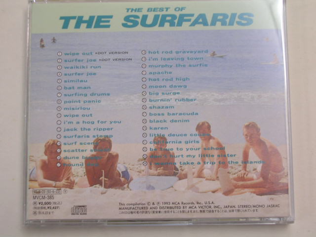 Photo: THE SURFARIS - WIPE OUT THE BEST OF   / 1993 JAPAN ORIGINAL used CD With OBI 
