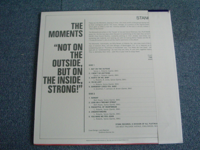 Photo: THE MOMENTS - NOT ON THE OUTSIDE /  JAPAN LP With OBI 