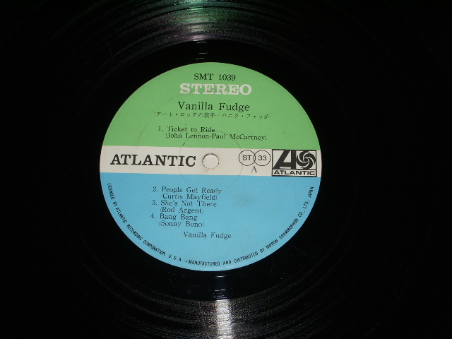 Photo: VANILLA FUDGE バニラ・ファッジ - VANILLA FUDGE アート・ロックの騎手 (Ex/Ex  EDSP)/ 1968 Japan Original Used LP