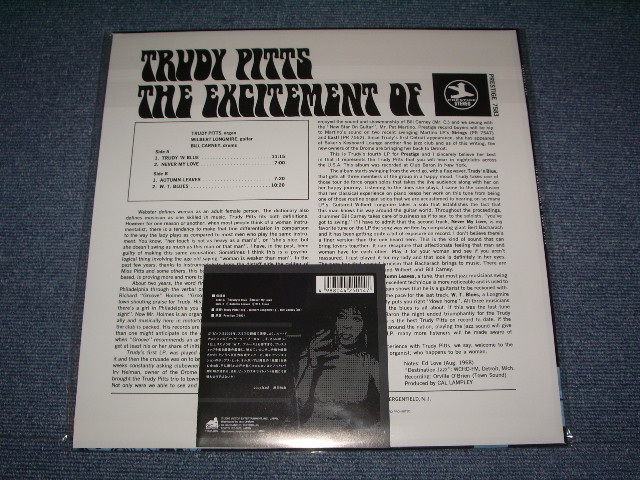 Photo: TRUDY PITTS - THE EXCITEMENT OF   /2005 JAPAN LIMITED BRAND NEW 12"LP Dead stock