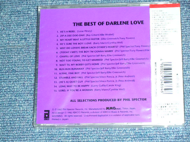 Photo: DARLEN LOVE ダーレン・ラヴ - THE BEST OF (MIT/MINT) / 1992 JAPAN ORIGINAL 1st ISUUED VERSION Used CD 