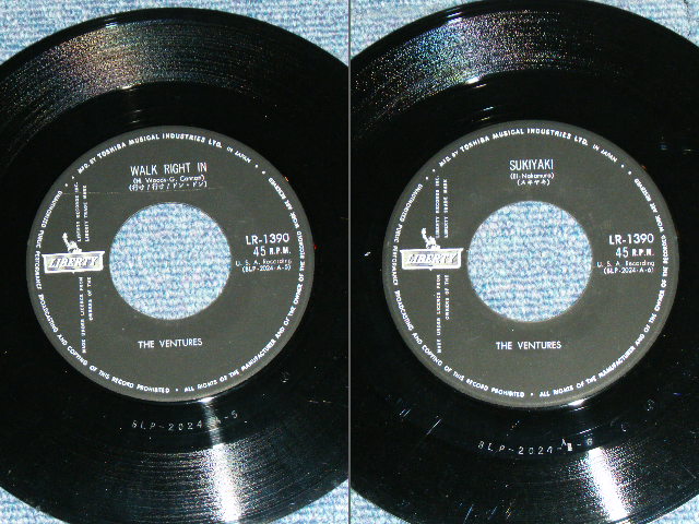 Photo: THE VENTURES  - WALK RIGHT IN  ( Large  370 Yen Mark :Ex++/Ex+++,Ex ) / 1965 JAPAN REISSUE BLACK WAX VINYL  Used 7" Single 