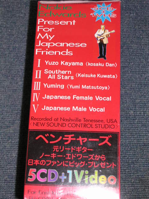 Photo: NOKIE EDWARDS ( of THE VENTURES ) -PRESENT GFOR MY JAPANESE FRIENDS  / 1990s JAPAN Original Lmited Sealed 5CDs + VIDSEO