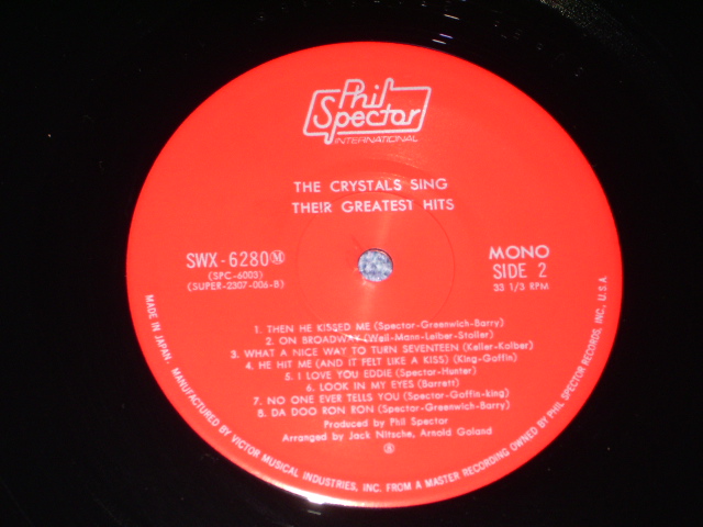 Photo: THE CRYSTALS - SING THEIR GREATEST HITS! / 1976 JPANA Mono LP With OBI 