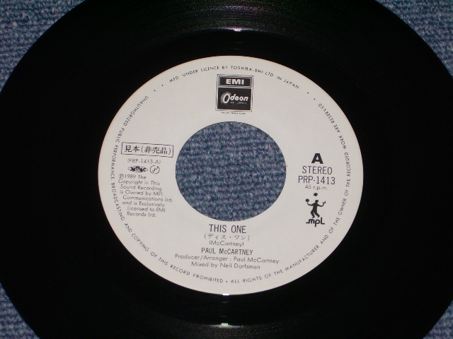 Photo: PAUL McCARTNEY ( of THE BEATLES ) - THIS ONE   / 1989 JAPAN Promo Only 7" Single 