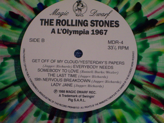 Photo: ROLLING STONES - A L'OLYMPIA 1967 / 1988 BOOT LP MARBLE WAX VINYL 