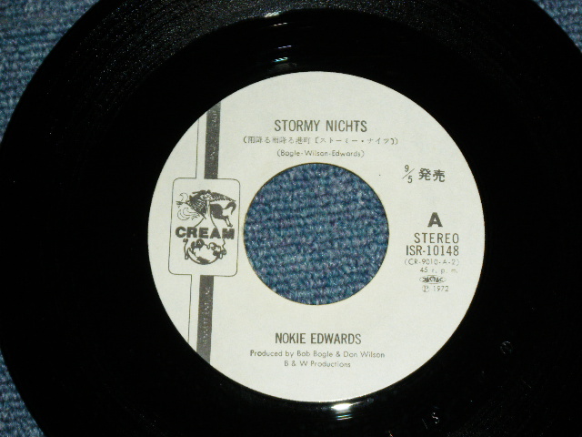 Photo: NOKIE EDWARDS of THE VENTURES -STORMY NIGHTS ( Ex++/MINT- )   / 1972 JAPAN ORIGINAL WHITE LABEL PROMO  7"SINGLE 