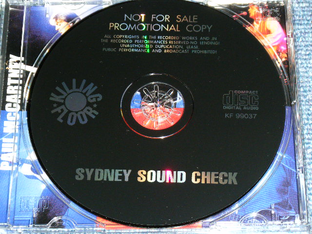 Photo: PAUL McCARTNEY ( THE BEATLES ) -  SYDNEY SOUND CHECK 1993  / 1999 Brand New COLLECTOR'S CD 
