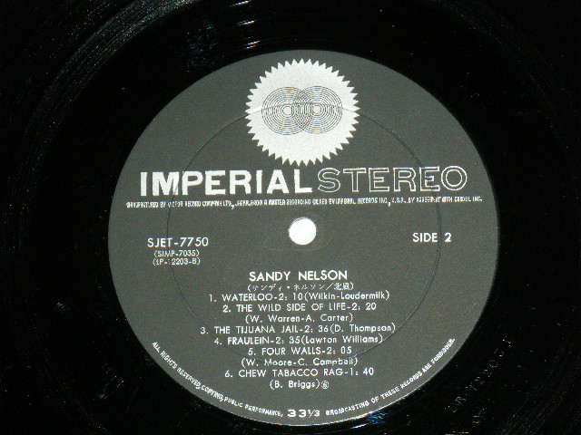 Photo: SANDY NELSON - COUNTRY STYLE /  1960s  JAPAN ORIGINAL LP  