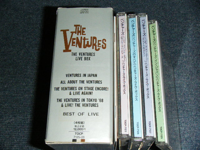 Photo: THE VENTURES - THE VENTURES LIVE   BOX / 1992 JAPAN ORIGINAL USED 4 CD BOXSET  With OBI 