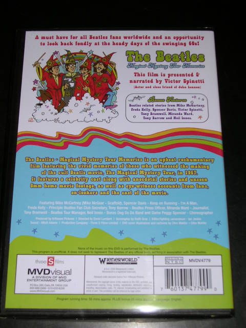 Photo: BEATLES - MAGICAL MYSTERY TOUR MEMORIES  / BRAND NEW SEALED COLLECTORS  DVD 