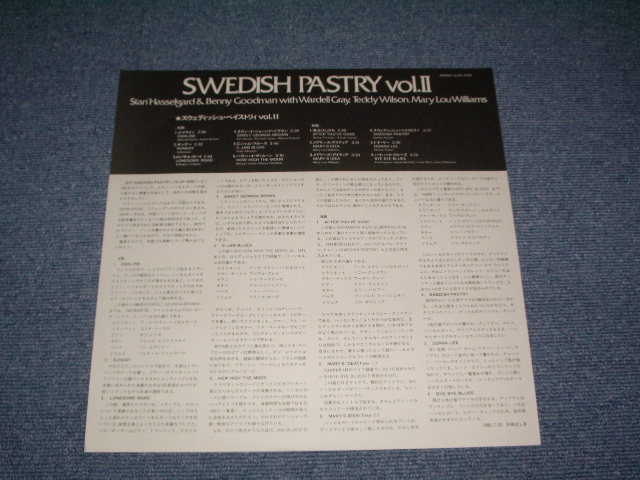 Photo: STAN HASSELGARD & BENNY GOODMAN With WARDELL GRAY, TEDDY WILSON, MARY LOU WILLIAMS - SWEDCISH PASTRY VOL.II / 1980  JAPAN WHITE LABEL PROMO Used LP With OBI 