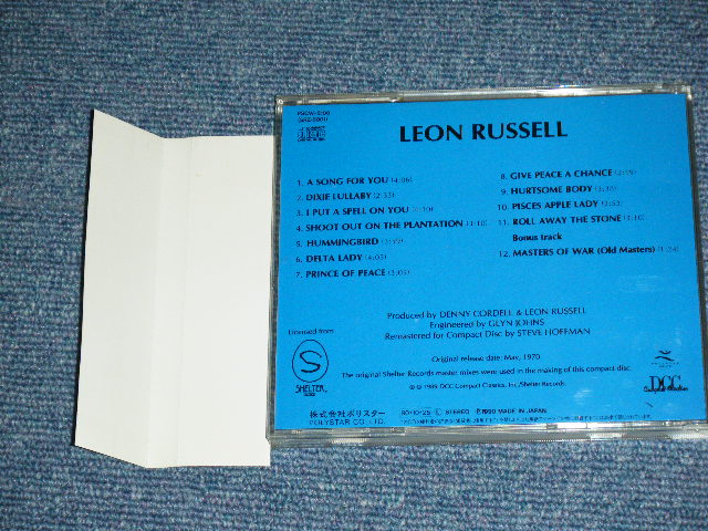 Photo: LEON RUSSELL - LEON RUSSELL( A SONG FOR YOU )  / 1990 JAPAN  ORIGINAL Used  CD