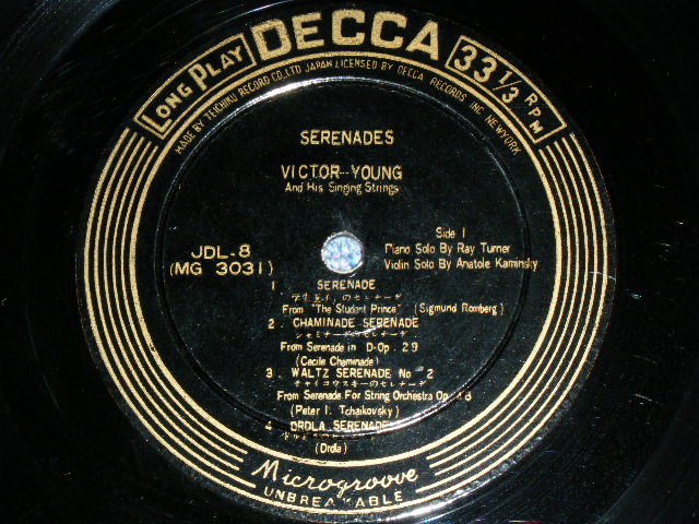 Photo: VICTOR YOUNG - SERENADES ( 10" LP ) / 19?? JAPAN ORIGINAL Used 10"LP