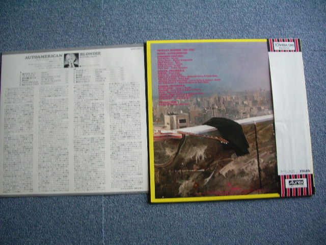 Photo: BLONDIE  - AUTOAMERICAN / 1980 JAPAN WHITE LABEL PROMO MINT LP + OBI + POSTER + PROMO SHEET + PROMO ONLY SINGLE 