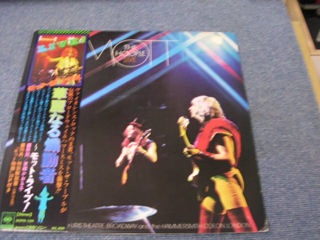 Photo1: MOTT THE HOOPLE - LIVE /  1974 JAPAN LP+OBI + PROMO SHEET & BOOKLET