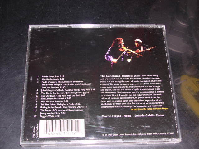 Photo: MARTIN HAYES & DENNIS CAHILL - THE LONESOME TOUCH  / 1997 used CD With OBI ( US PRESS+ JAPAN OBI&LINNER )
