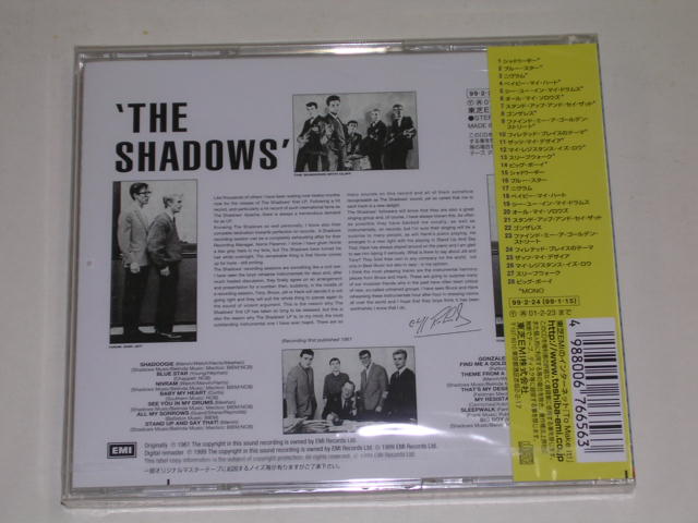 Photo: THE SHADOWS -THE SHADOWS ( 1st ALBUM / MONO & STEREO 2 in 1 )  / 1999 JAPAN SEALED CD With OBI 