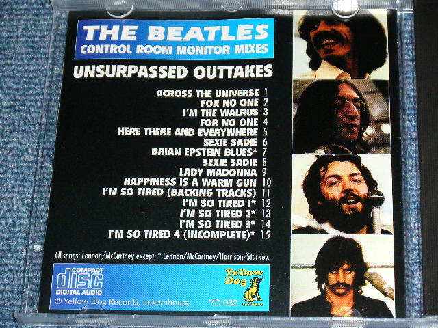 Photo: THE BEATLES - UNSURPASSED OUTTAKES : CONTROL ROOM MONITOR MIXES   / 1993 HUNGARY Used COLLECTOR'S CD 