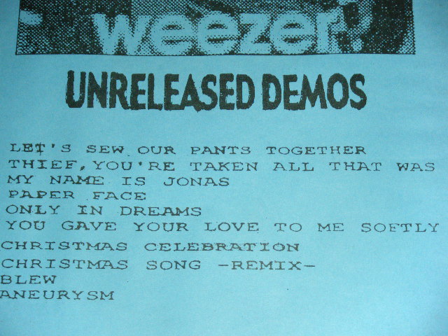 Photo: WEEZER - UNRELEAESED DEMOS  /  COLLECTORS ( BOOT ) Used LP