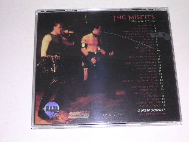 Photo: MISFITS - SHOCKING RETURN / COLLECTOR'S CD-R NEW 