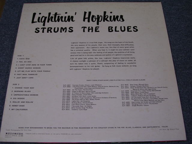 Photo: LIGHTNIN' HOPKINS ライトニン・ホプキンス - STRUMS THE BLUES イン・ザ・ビギニング (Ex+, Ex-/MINT-) / 1975 Japan MONO Used LP