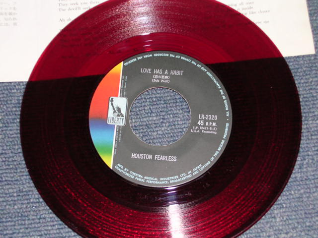 Photo: HOUSTON FEARLESS - RACE WITH THE DEVIL / JAPAN ORIGINAL 7"45rpm Single RED VINYL WAX