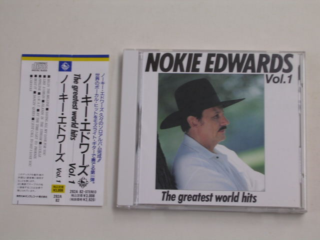 Photo1: NOKIE EDWARDS of THE VENTURES - VOL.1  THE GREATEST WORLD HITS / 1989 JAPAN ORIGINAL used CD With OBI