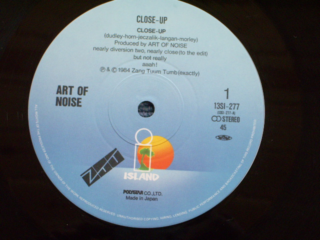 Photo: THE ART OF NOISE - CLOSE-UP /  1984 JAPAN  12inch w/OBI-LINNER