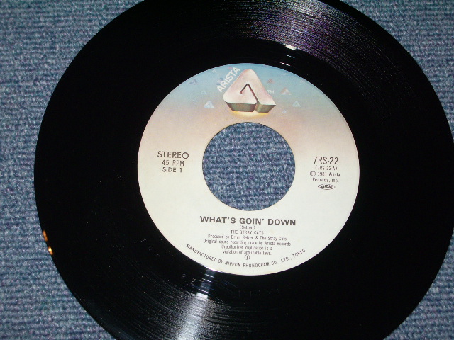 Photo: STRAY CATS  ストレイ・キャッツ - WHAT'S GOIN' DOWN / 1981 Japan TV Commercial Used 7" Single With PICTURE SLEEVE 