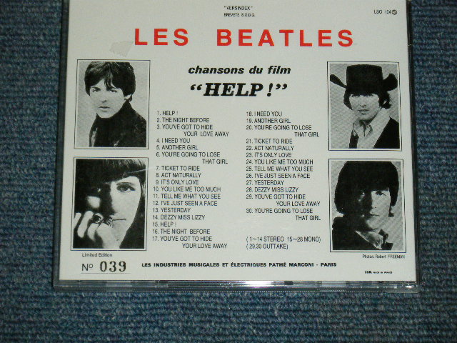 Photo: THE BEATLES - CHANSON DE FILM "HELP !" (  60's FRENCH ALBUM VERSION MONO & STEREO + BONUS )  / Used COLLECTOR'S CD 
