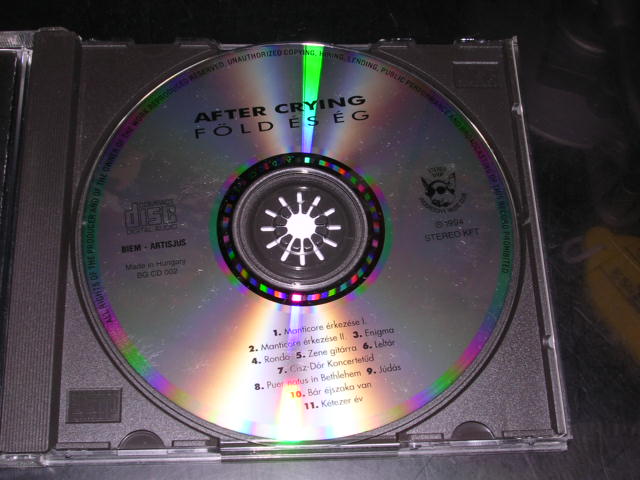 Photo: AFTER CRYING - FOLD ES EG / 1996 used CD With OBI ( HUNGARY PRESS+ JAPAN OBI&LINNER )