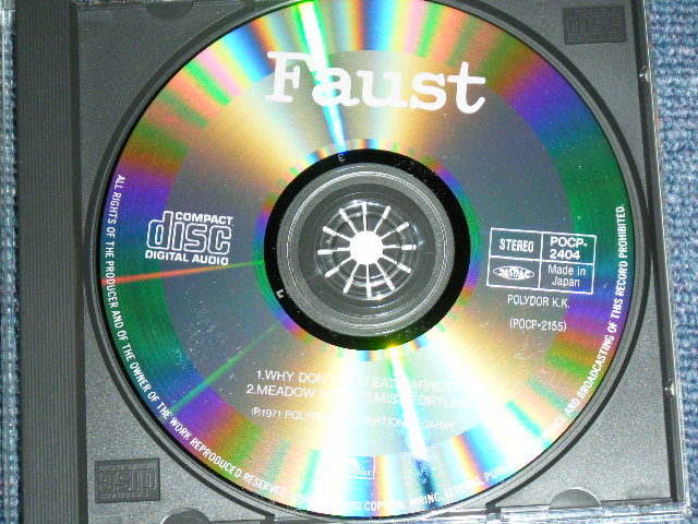 Photo: FAUST - FAUST (1st ALBUM) / 1995 ISSUED VERSION  JAPAN  Used CD With OBI 